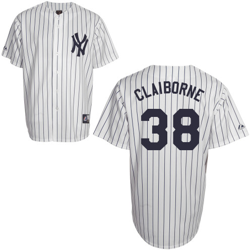 Preston Claiborne #38 Youth Baseball Jersey-New York Yankees Authentic Home White MLB Jersey